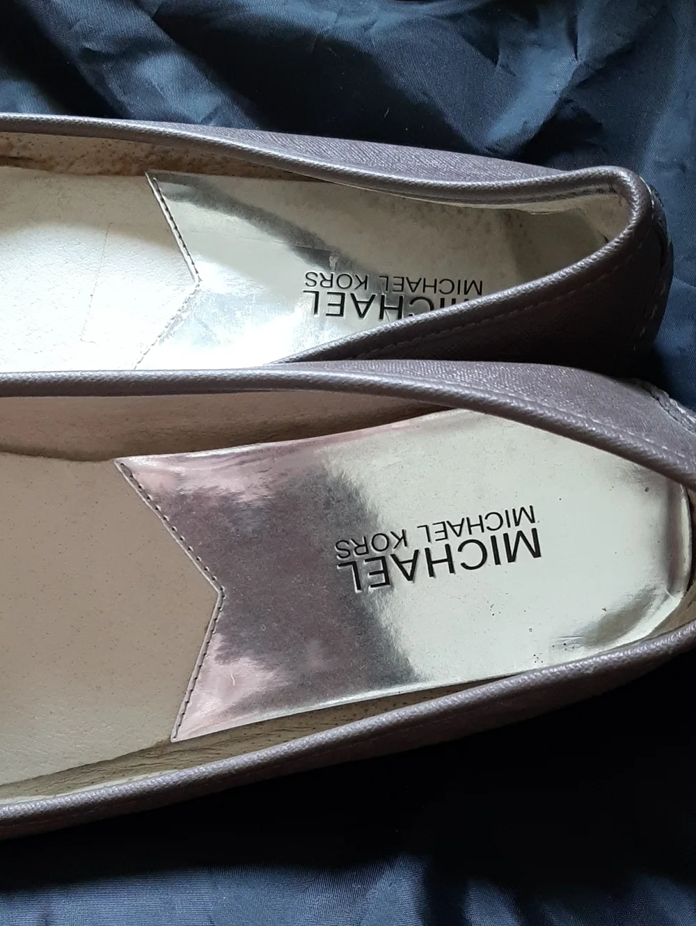 Michael Kors Brown Leather MK Logo Ballet Flats 9M